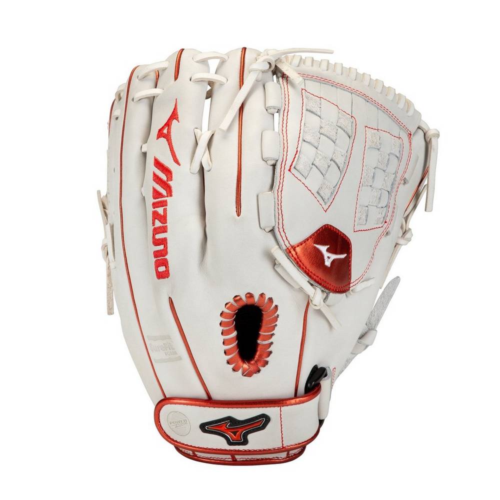 Mizuno Women's MVP Prime SE Fastpitch Softball Glove 12.5" White/Red (312853-LOP)